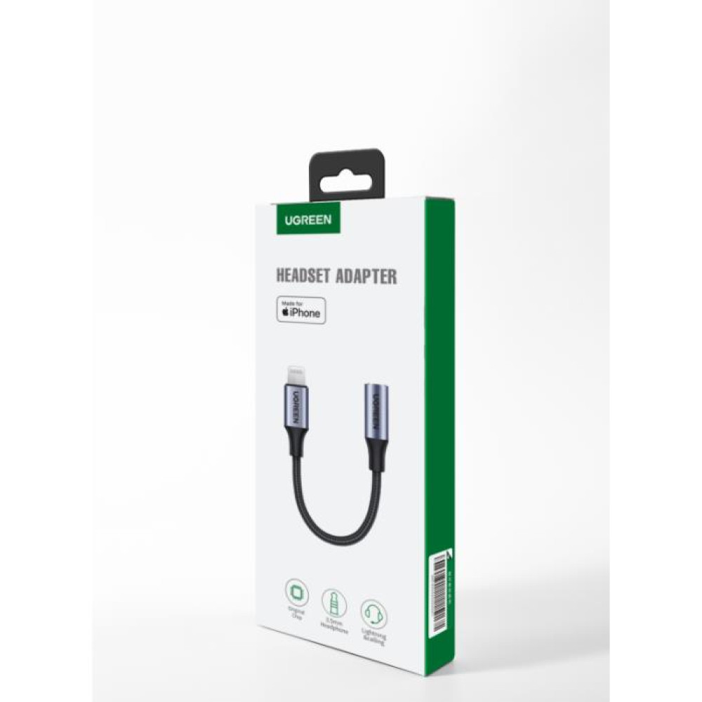 Αντάπτορας Lightning σε 3.5mm M/F UGREEN US211 30756 Μαύρο