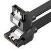 Καλώδιο SATA 3.0 M/M UGREEN US217 30797 0.50m Angled Flat Μαύρο