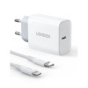 Φορτιστής Σπιτιού PD 20W UGREEN CD137 50698, με καλώδιo Lightning Λευκό