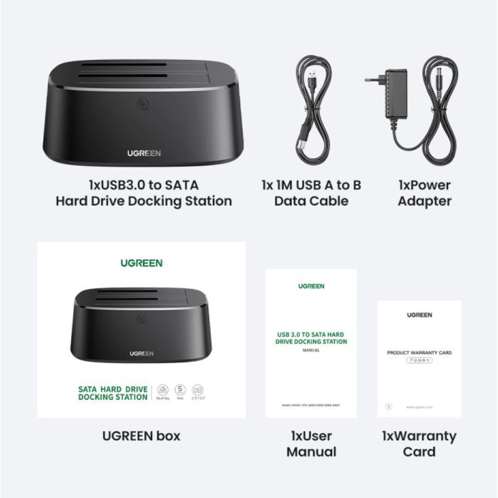Docking Station 3.5"/2.5" SATA UGREEN CM198 50857 USB 3.0