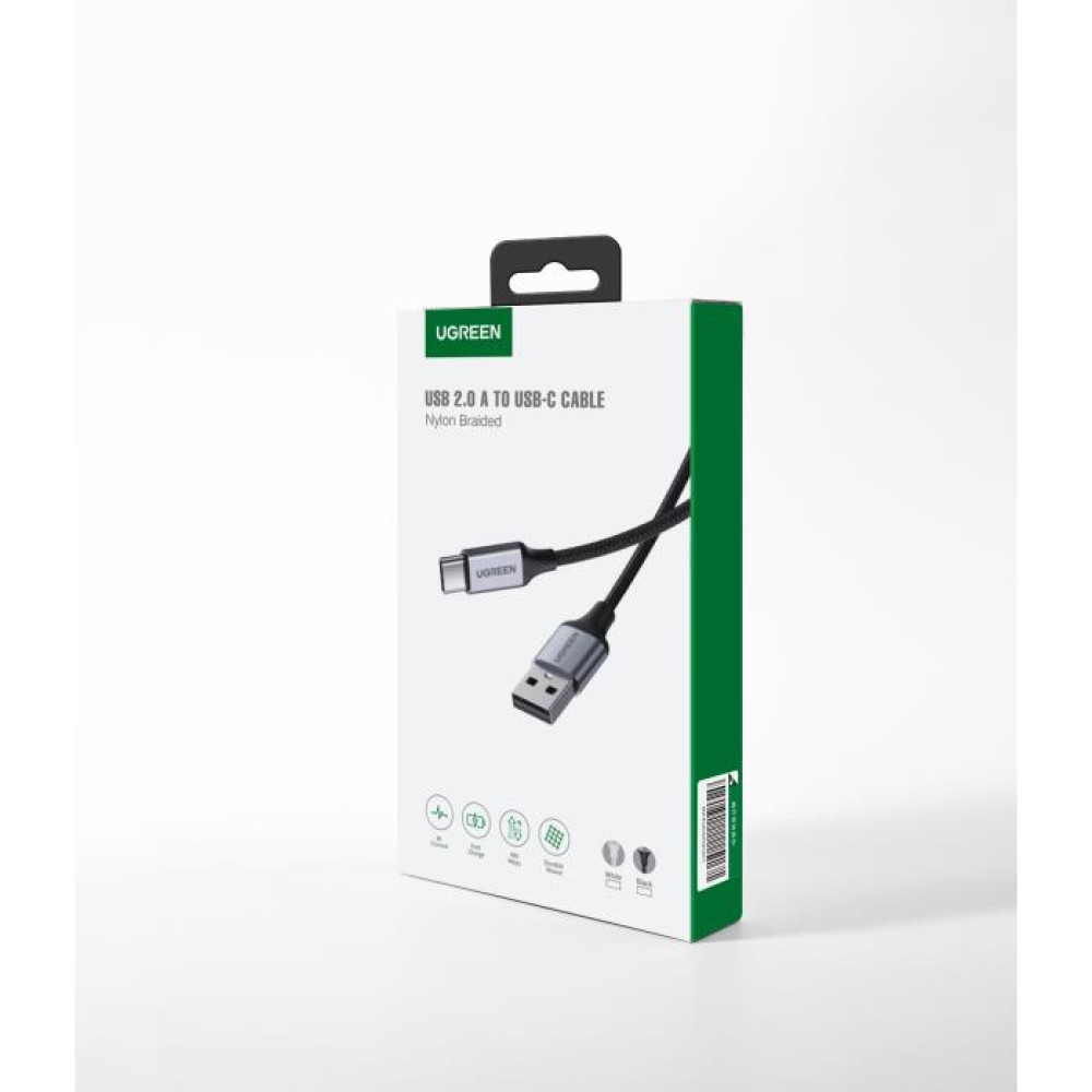 Καλώδιο Φόρτισης UGREEN US288 60128 USB σε USB-C 2m Μαύρο
