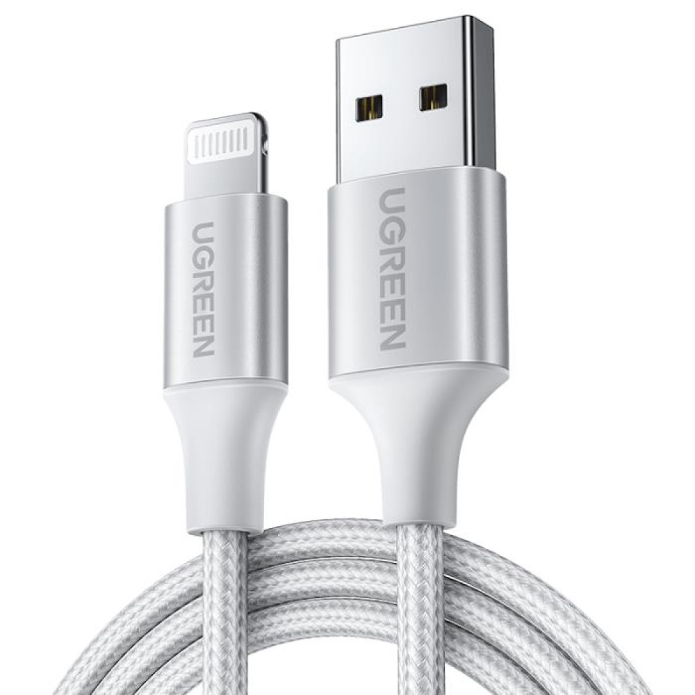 Καλώδιο Φόρτισης UGREEN US199 60161 USB to Lightning 1m Ασημί