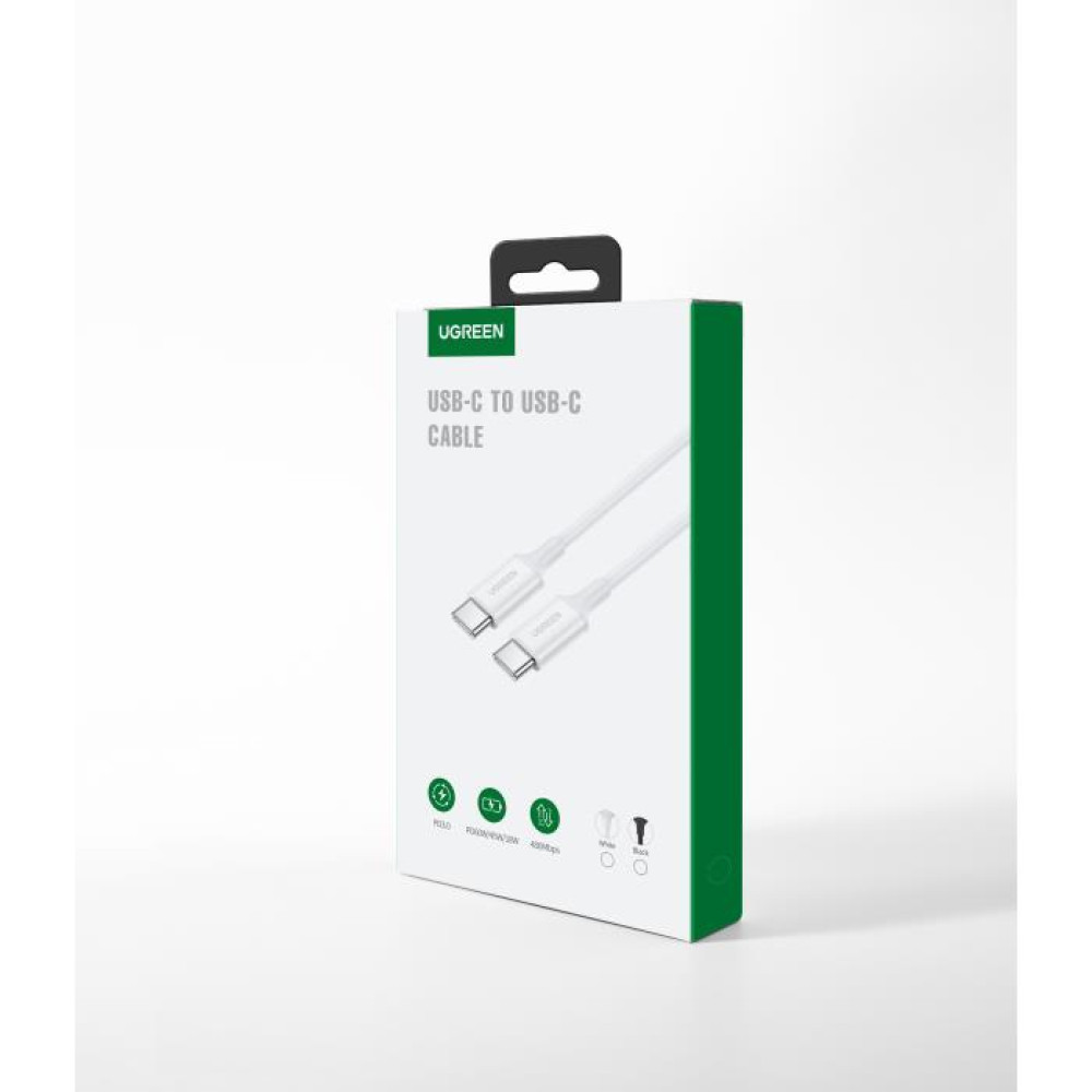 Καλώδιο Φόρτισης UGREEN US264 60518 USB-C σε USB-C PD 60W 1m Λευκό