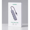 USB-C 3.0 Hub 4 Θέσεων UGREEN CM219 70336 Γκρί