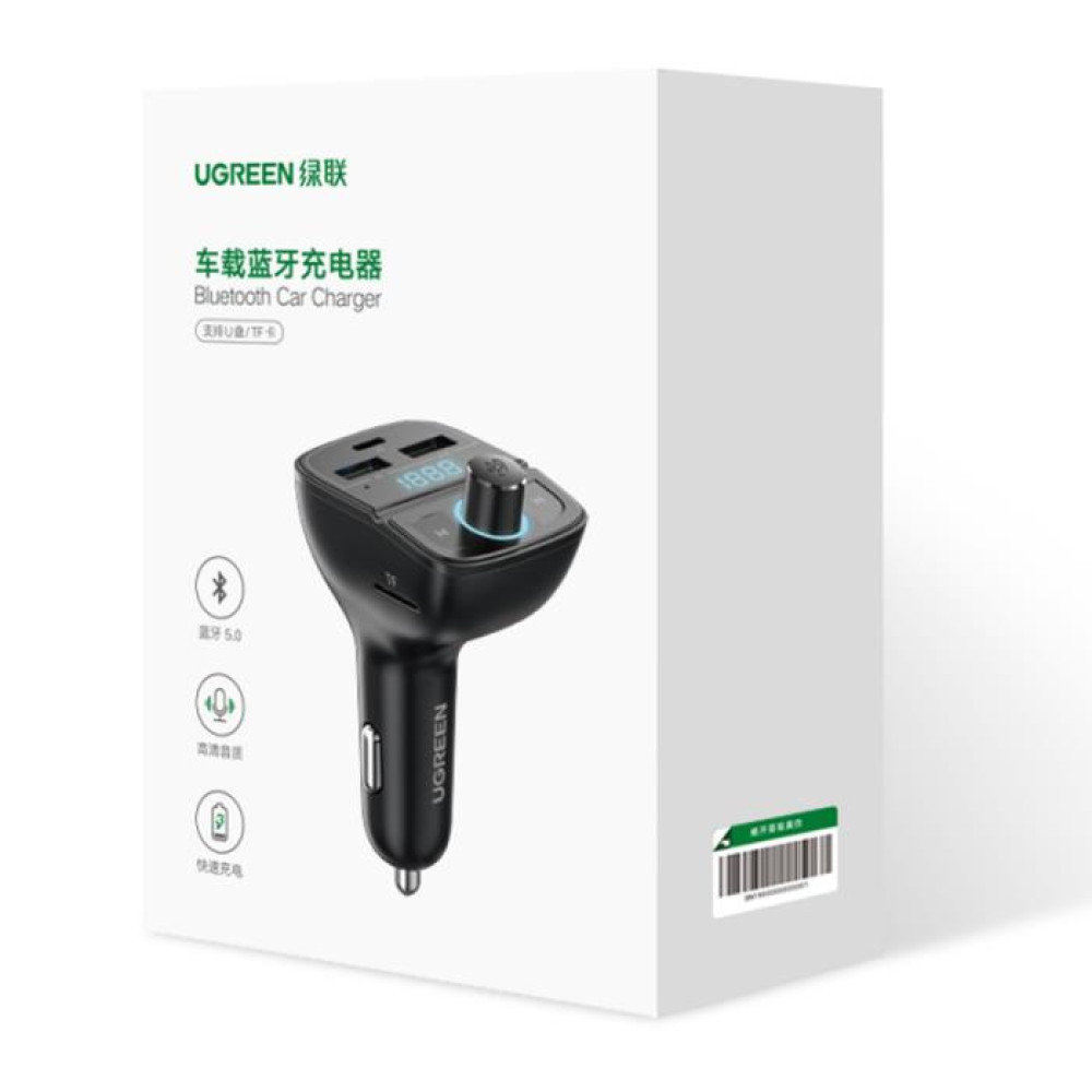 FM Transmitter με BΤ UGREEN CD229 80910 και φορτιστής αυτοκινήτου