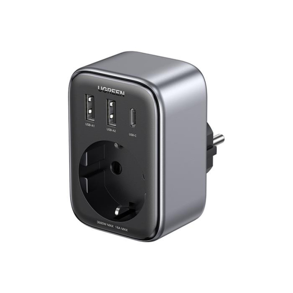Πρίζα Ασφαλείας GaN 30W UGREEN CD314 90613 με 3 Θέσεις Φόρτισης
