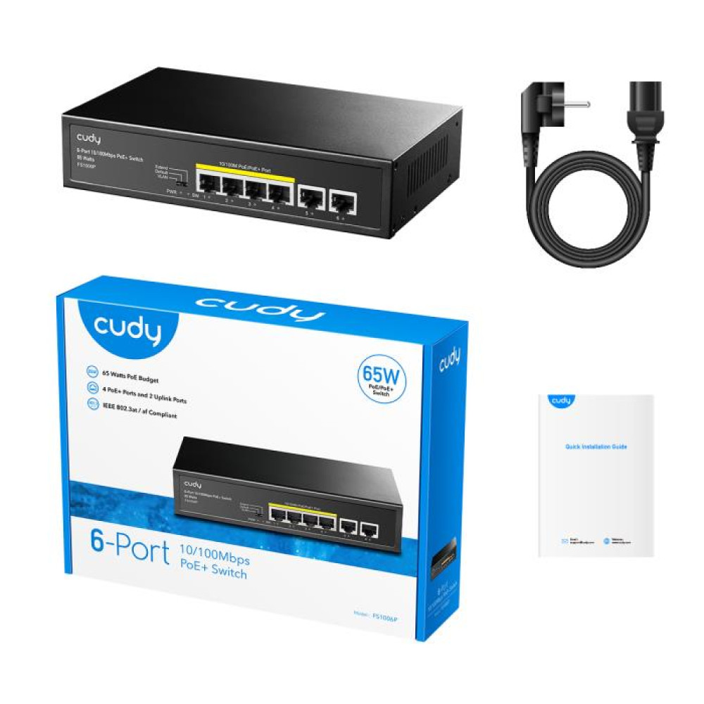 Switch 6 Θέσεων PoE Cudy FS1006P 10/100 Μbps
