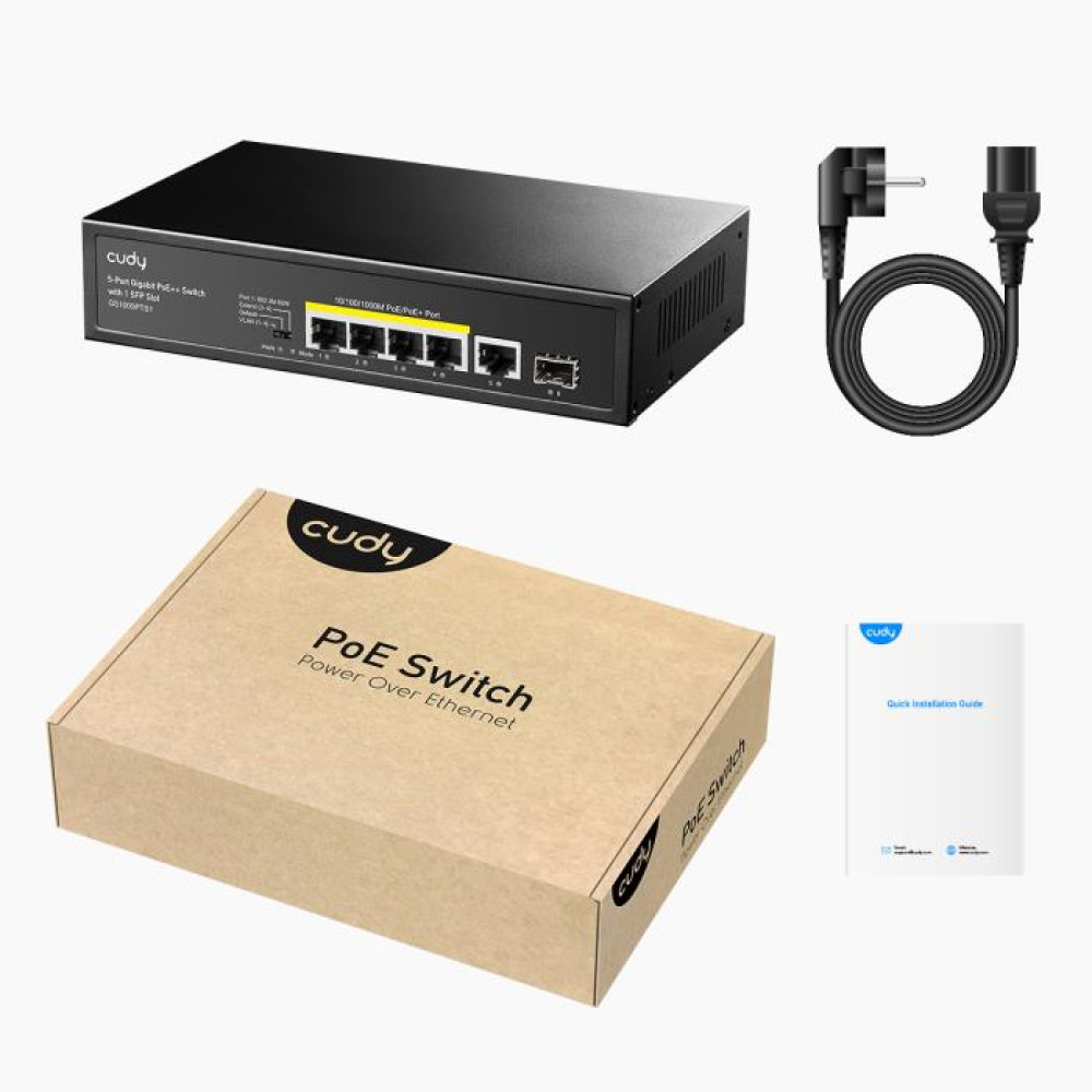 Switch 5 Θέσεων PoE Cudy GS1005PTS1 Gigabit