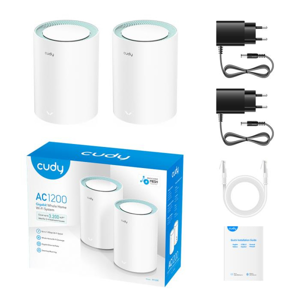 Mesh Cudy M1300 Wi-Fi AC1200 Gigabit (2-Pack)