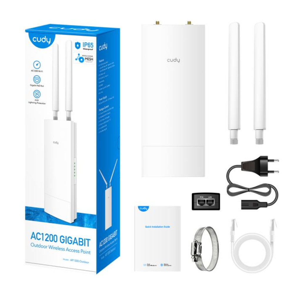 Access Point Cudy AP1300 AC1200 Εξωτερικού Χώρου Dual Band