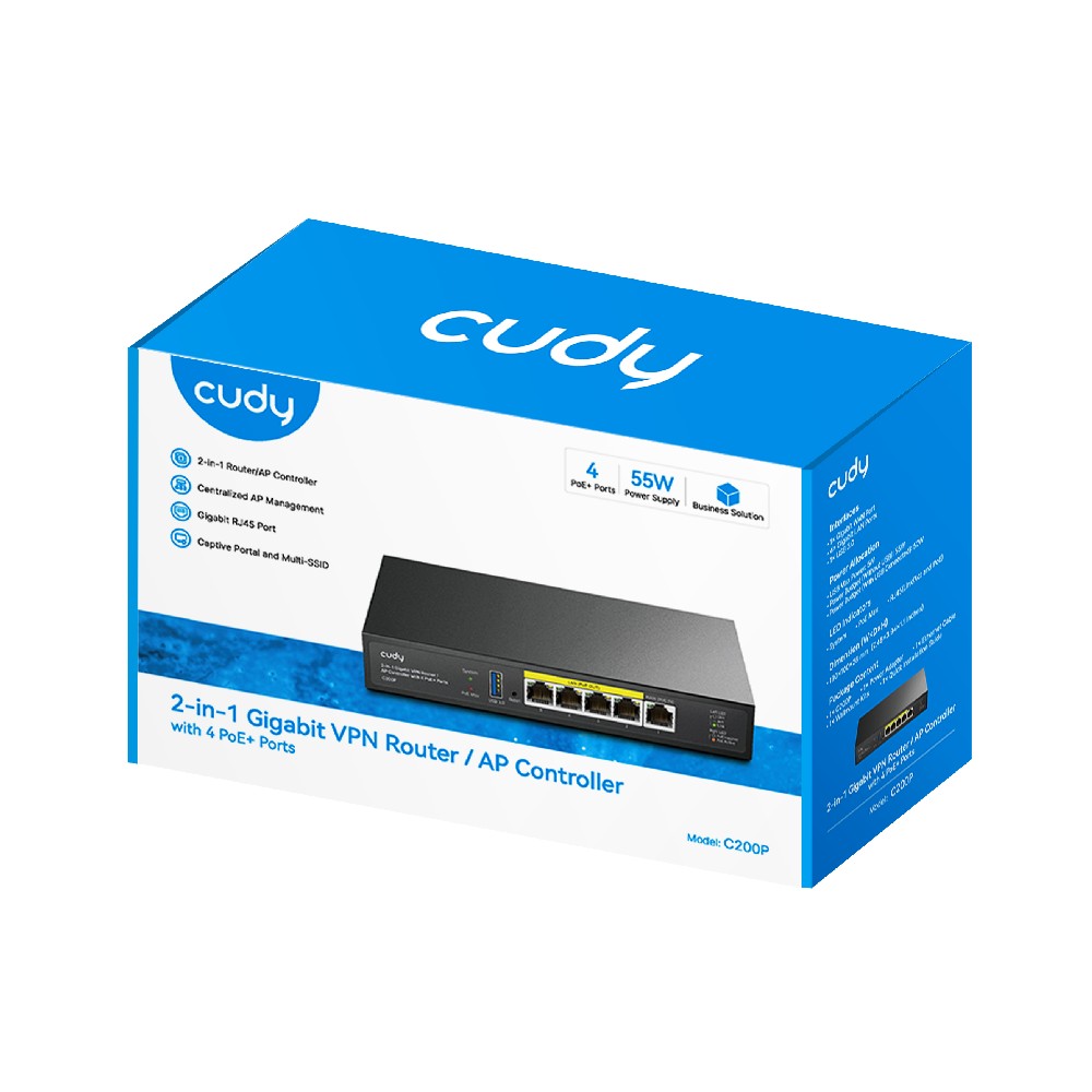 AP Controller/Router Cudy C200P Gigabit