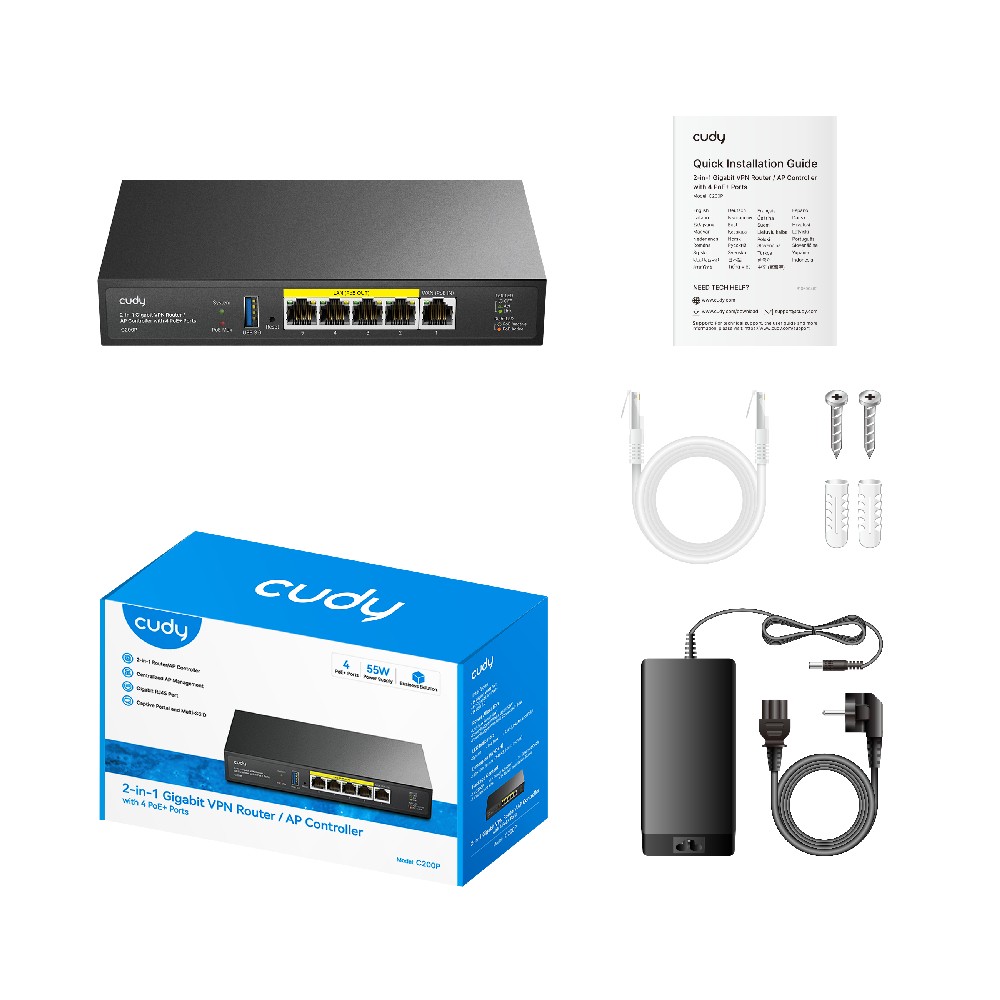 AP Controller/Router Cudy C200P Gigabit