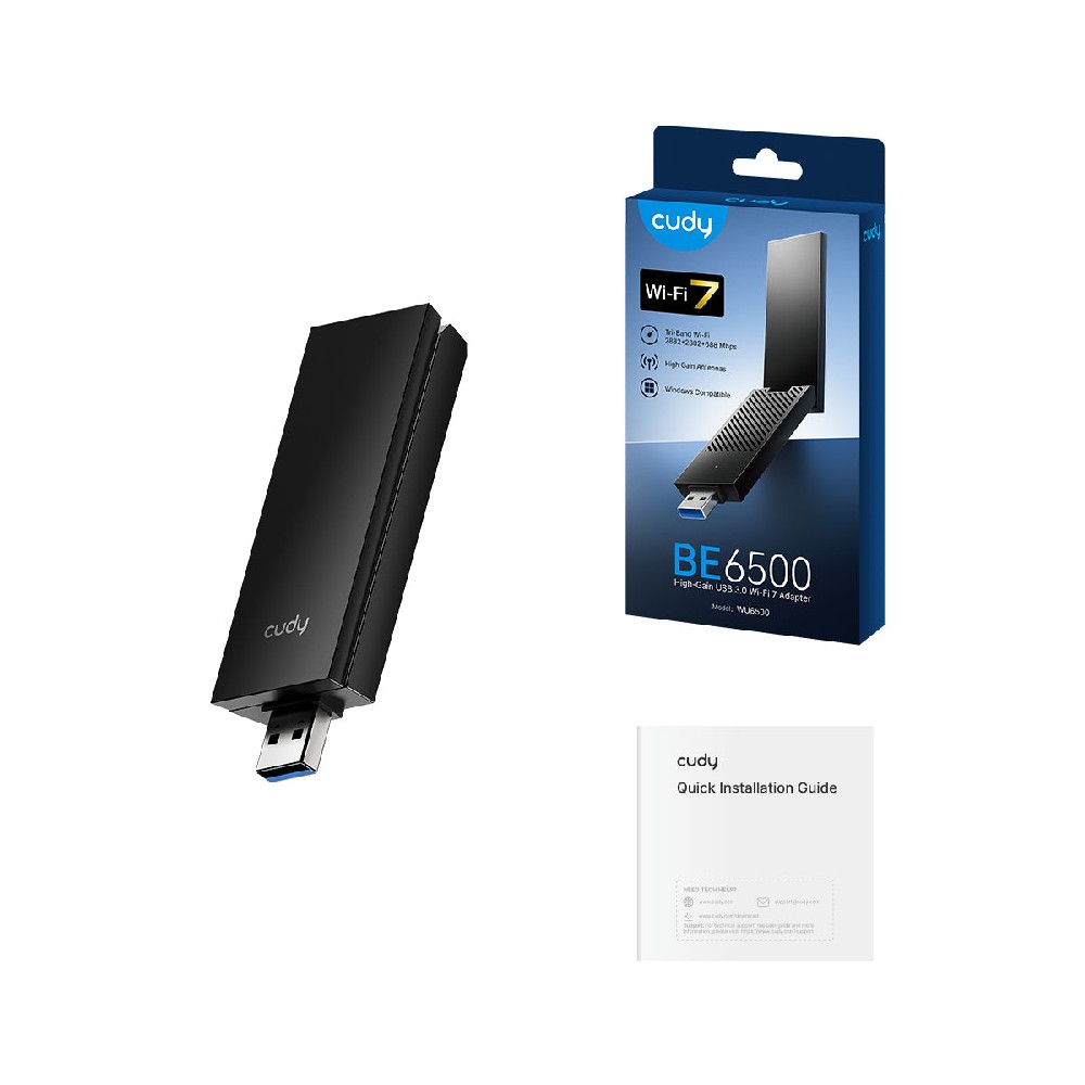 Ασύρματη Κάρτα Δικτύου USB 3.0 Cudy WU6500 BE6500 Wi-Fi 7