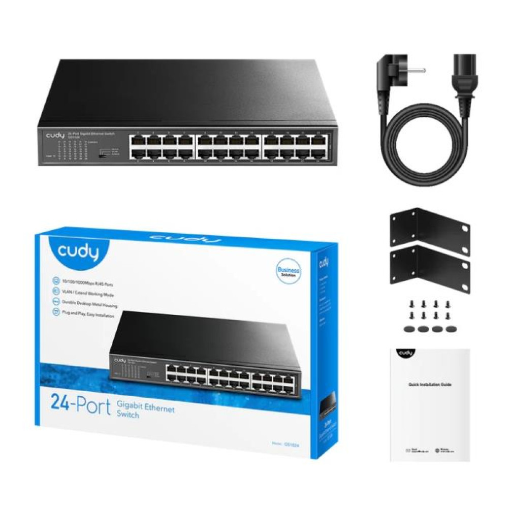 Switch 16 Θέσεων Cudy GS1016E Gigabit Managed, Μεταλλικό