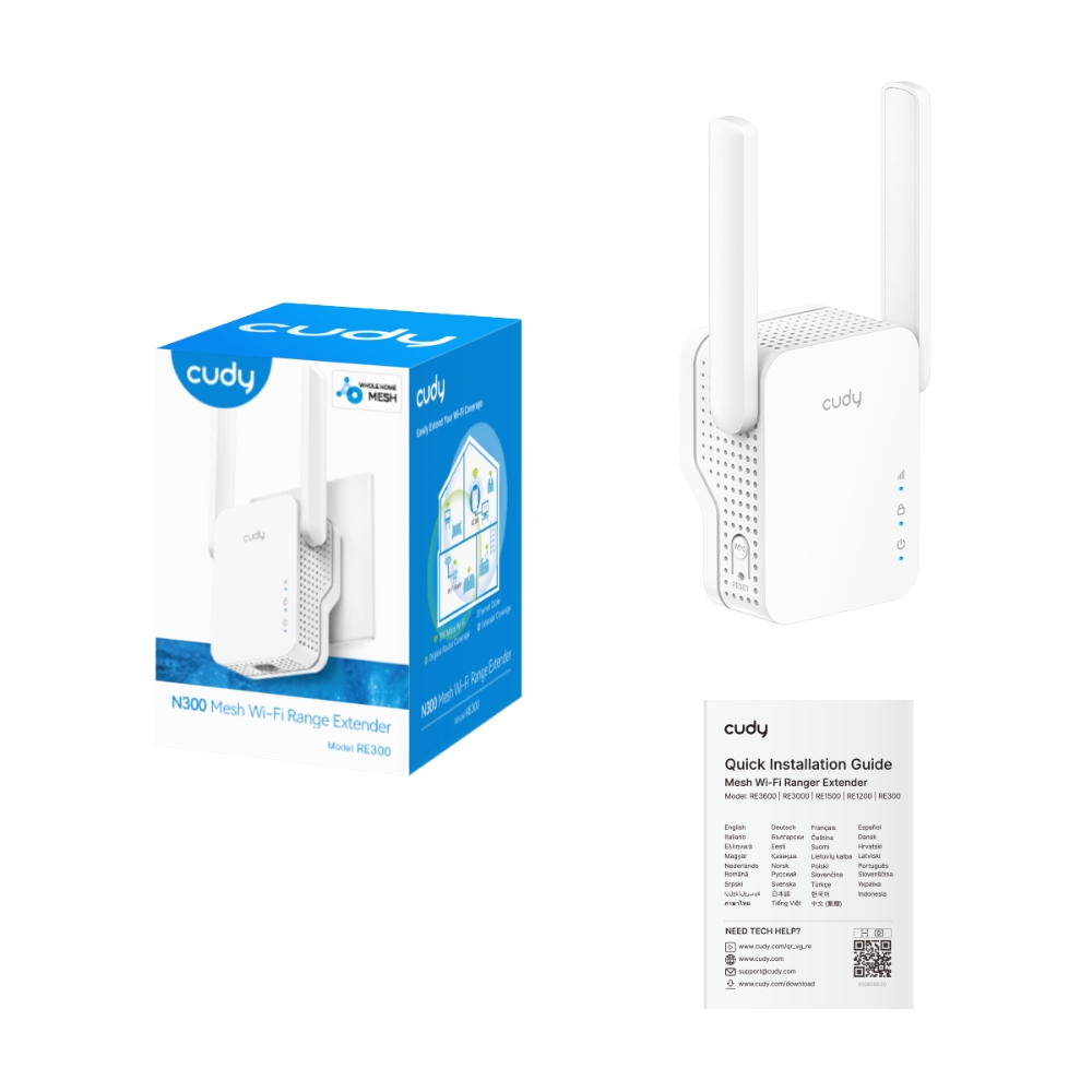 Range Extender Cudy RE300 WiFi N300 Mesh