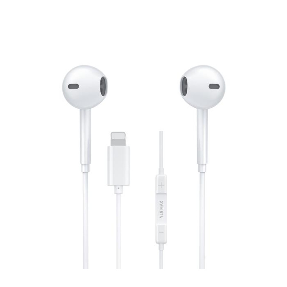 Ακουστικά Lightning WK Y19 Max Plug & Play Λευκό
