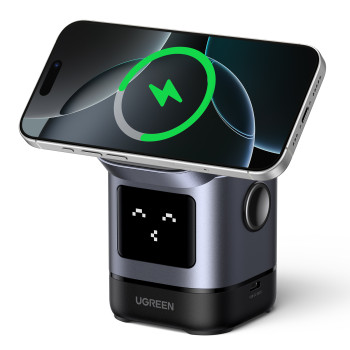 Φορτιστής Σπιτιού 15W Qi2 UGREEN W709 45775 με Ασύρματη Φόρτιση Magnetic Γκρι