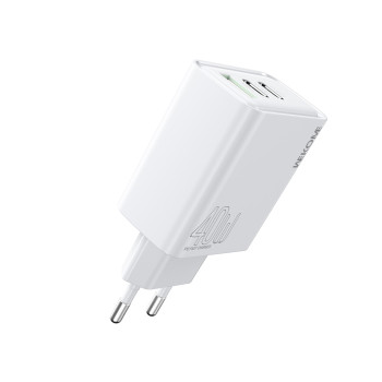 Φορτιστής Σπιτιού PD 40W WK WP-U63 3 Θέσεων Λευκό