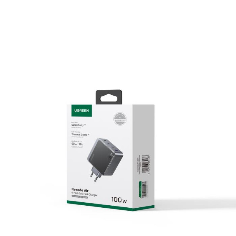 Φορτιστής Σπιτιού GaN PD 100W UGREEN X565 35043 4 Θέσεων Γκρί