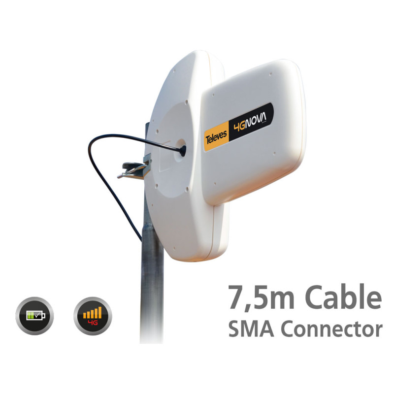 650102 5GNOVA KΕΡΑΙΑ 4G/5G LTE με Καλώδιο 7.5m SMA Αρσενικό