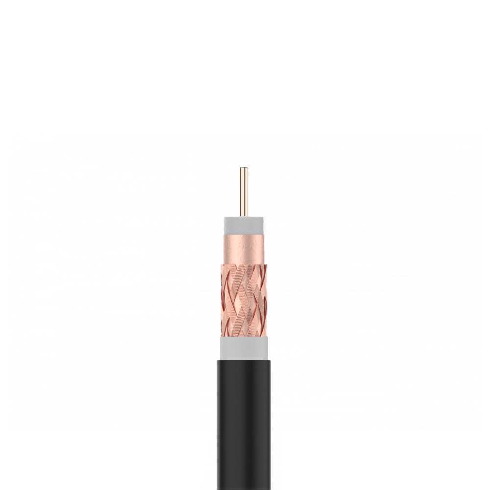 215501 ΚΑΛΩΔΙΟ Coaxial T100plus Cu/Cu Fca PE Black 100m