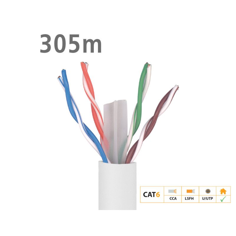 219910 ΚΑΛΩΔΙΟ U/UTP DK6000 Cat.6 Fca CCA LSFH White 305m