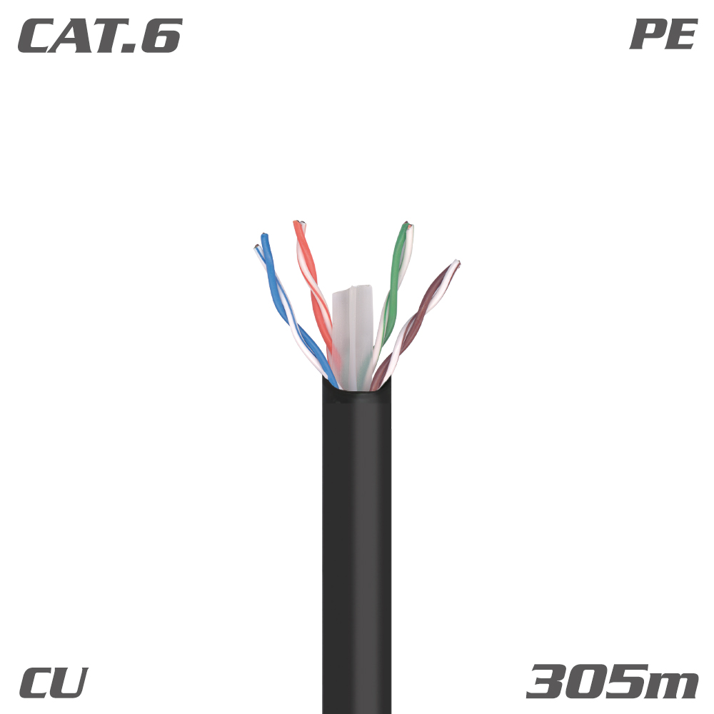 212201 ΚΑΛΩΔΙΟ U/UTP DK6000 Cat.6 Fca Cu PE Black 305m