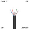 212201 ΚΑΛΩΔΙΟ U/UTP DK6000 Cat.6 Fca Cu PE Black 305m