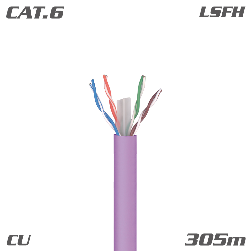 2123 ΚΑΛΩΔΙΟ U/UTP DK6000 Cat.6 Dca Cu LSFH Violet 305m