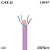 2123 ΚΑΛΩΔΙΟ U/UTP DK6000 Cat.6 Dca Cu LSFH Violet 305m