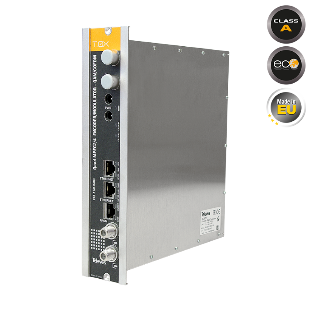 563822 T.0X QUAD Modulator AV to COFDM/QAM