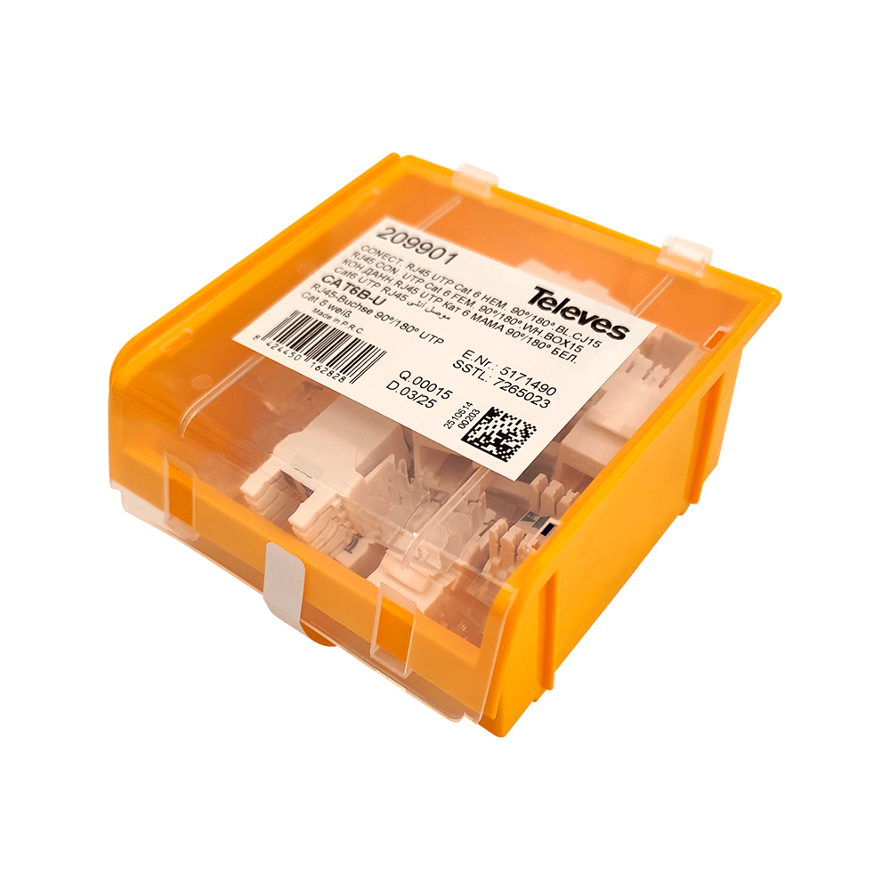 209901 Keystone Jack RJ45 UTP Cat.6 Θηλυκό 90°/180° white