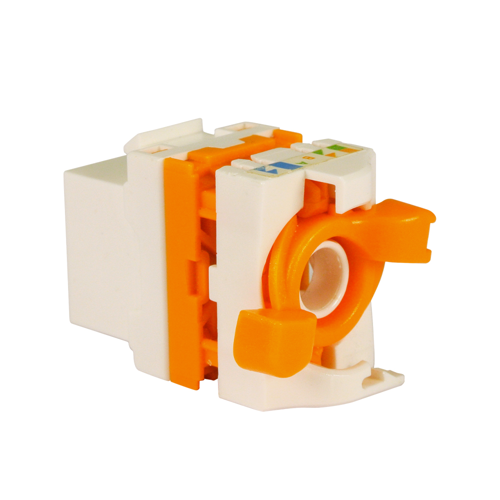 209921 Keystone Jack RJ45 UTP Cat.6A Θηλυκό 180° Tool-Free white