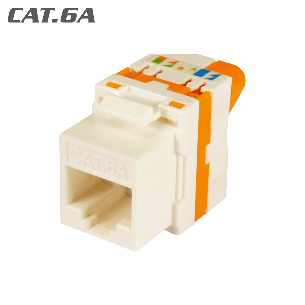 209921 Keystone Jack RJ45 UTP Cat.6A Θηλυκό 180° Tool-Free white