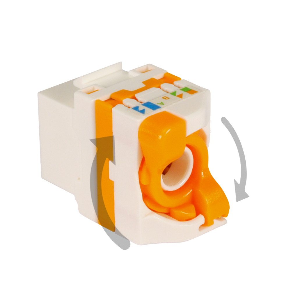 209921 Keystone Jack RJ45 UTP Cat.6A Θηλυκό 180° Tool-Free white