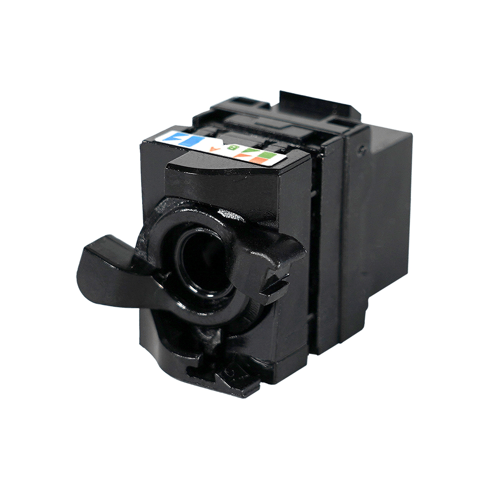 209925 Keystone Jack RJ45 UTP Cat.6A Θηλυκό 180° Tool-Free black