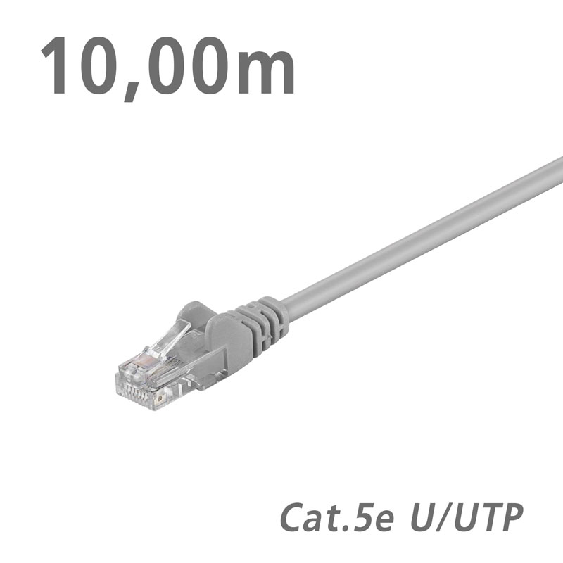 68347 ΚΑΛΩΔΙΟ Patch Cat.5e U/UTP CCA Grey 10.0m