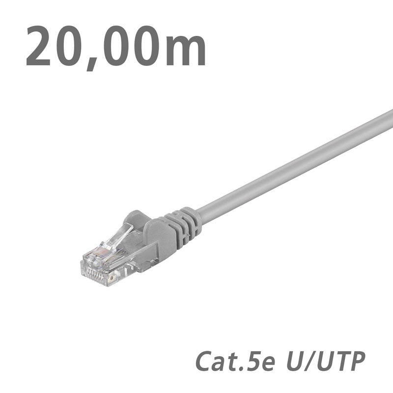 68362 ΚΑΛΩΔΙΟ Patch Cat.5e U/UTP CCA Grey 20.0m