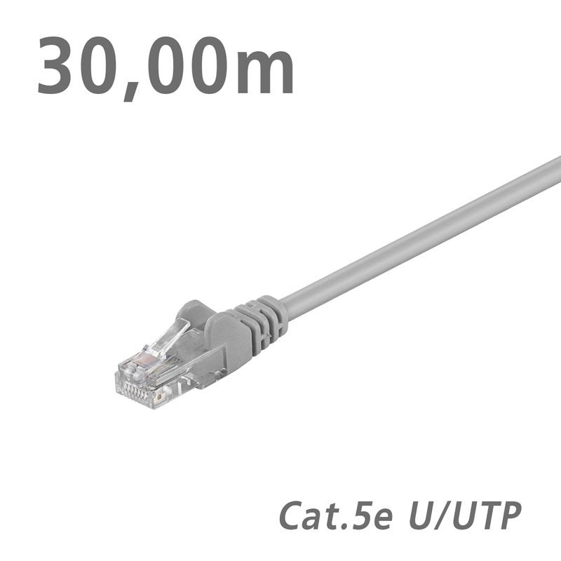 68372 ΚΑΛΩΔΙΟ Patch Cat.5e U/UTP CCA Grey 30.0m