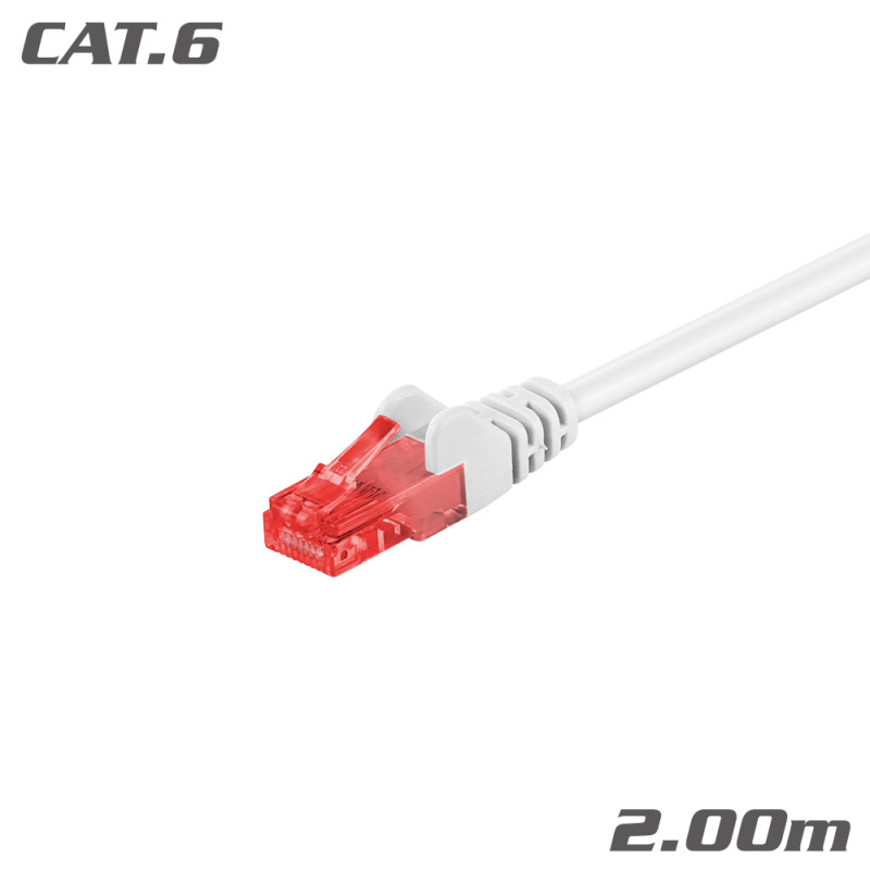68635 ΚΑΛΩΔΙΟ Patch Cat.6 U/UTP CCA White 2.00m