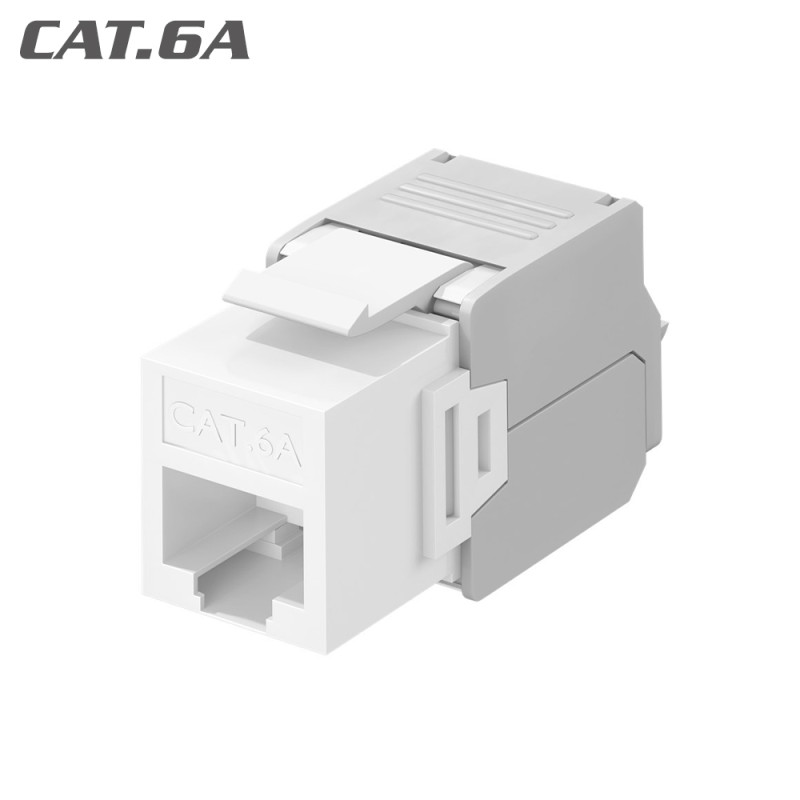 90867 Keystone Jack RJ45 UTP Cat.6A Θηλυκό 180° Tool-Free white