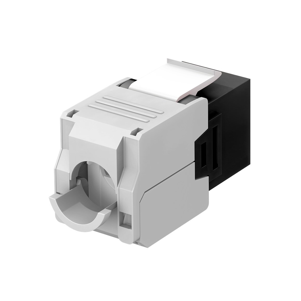 90692 Keystone Jack RJ45 UTP Cat.6A Θηλυκό 180° Tool-Free black