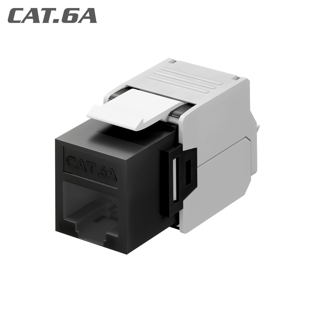 90692 Keystone Jack RJ45 UTP Cat.6A Θηλυκό 180° Tool-Free black