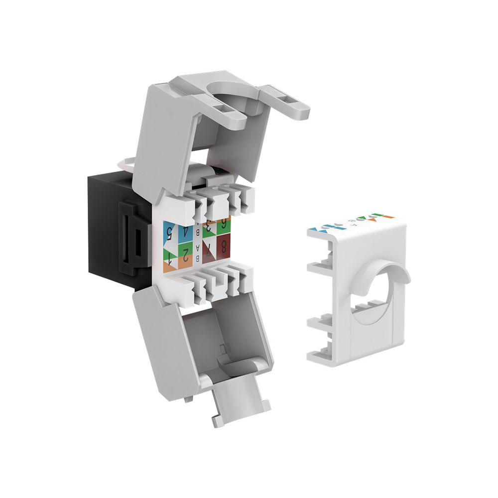 90692 Keystone Jack RJ45 UTP Cat.6A Θηλυκό 180° Tool-Free black
