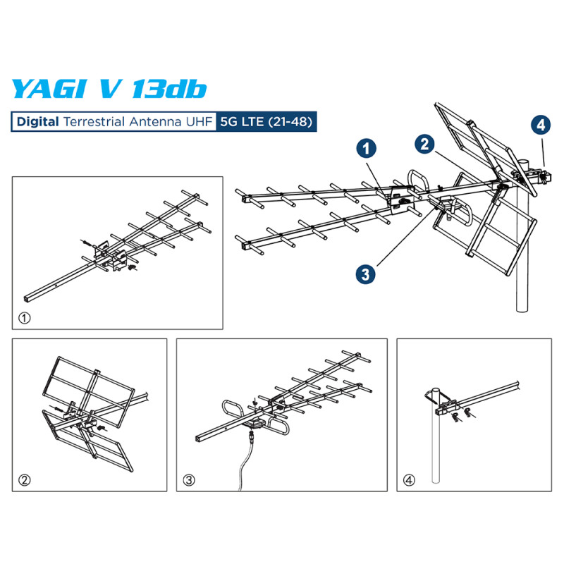ΚΕΡΑΙΑ YAGI V 13db 5G 21-48