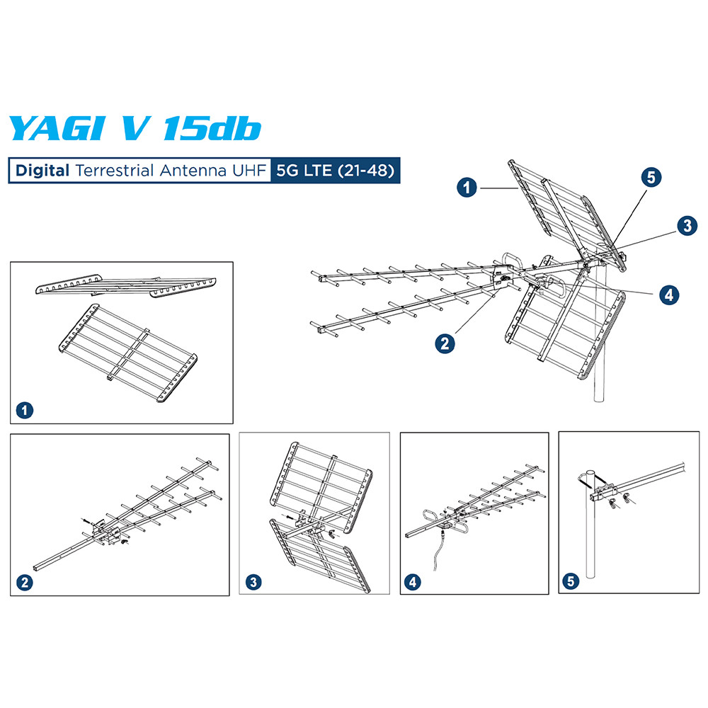 ΚΕΡΑΙΑ YAGI V 15db 5G 21-48