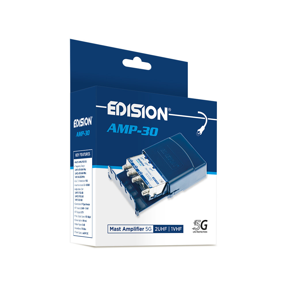 ΕΝΙΣΧΥΤHΣ ΙΣΤΟΥ AMP-30 5G 2UHF 1VHF 17-32db 24V
