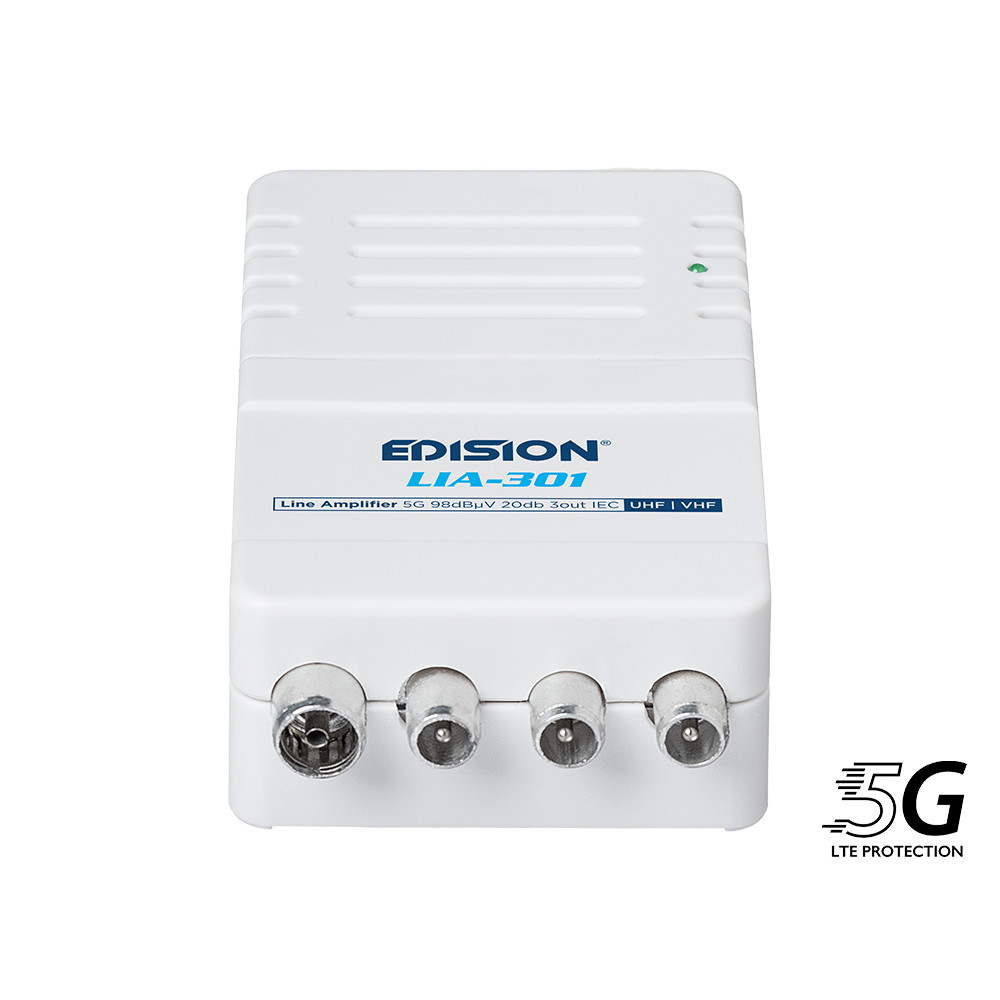 ΕΝΙΣΧΥΤHΣ ΓΡΑΜΜΗΣ LIA-301 5G UHF/VHF 20db 3out IEC