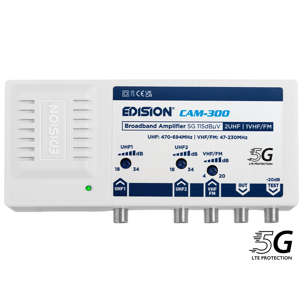 ΕΝΙΣΧ. ΚΕΝΤΡΙΚΟΣ CAM-300 5G 2UHF 1VHF/FM 115dBμV