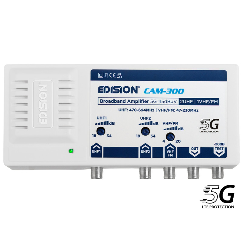 ΕΝΙΣΧ. ΚΕΝΤΡΙΚΟΣ CAM-300 5G 2UHF 1VHF/FM 115dBμV